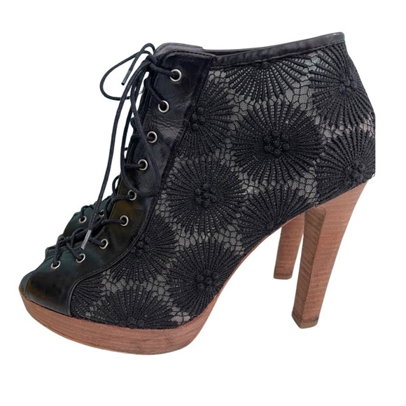 Stuart Weitzman lace peep toe booties - Picture 10 of 14